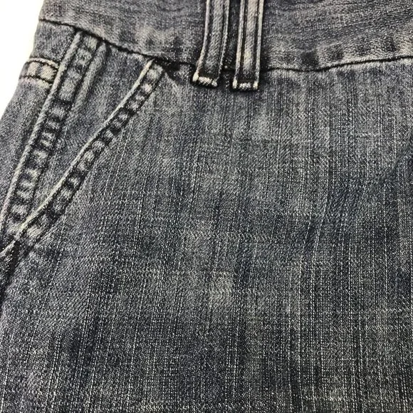 GAP Limited Edition Jean Skirt Size 0 Medium Wash Blue Denim Pencil With Pockets - Picture 3 of 10